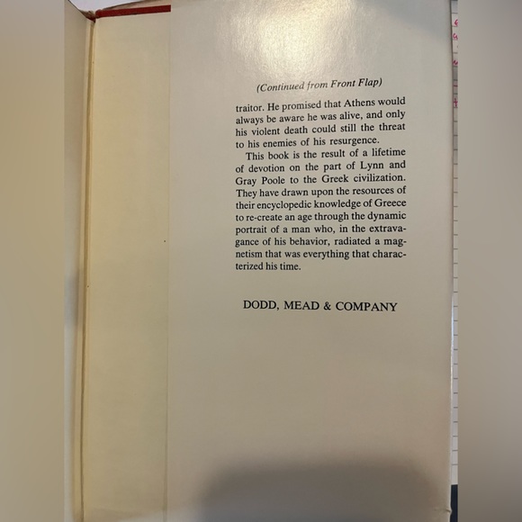 Vtg 1968 Ancient Greek Hardback Novel of Alcibiadas & The Golden Age of Pericles - Picture 5 of 15